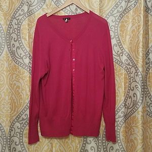 raspberry cardigan